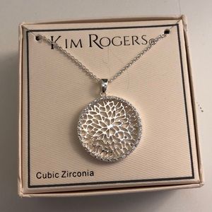 Cubic Zirconia Kim Rogers Round Necklace